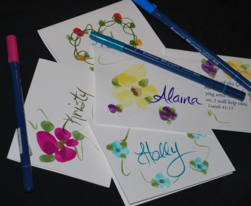 Personalized Floral Notecards