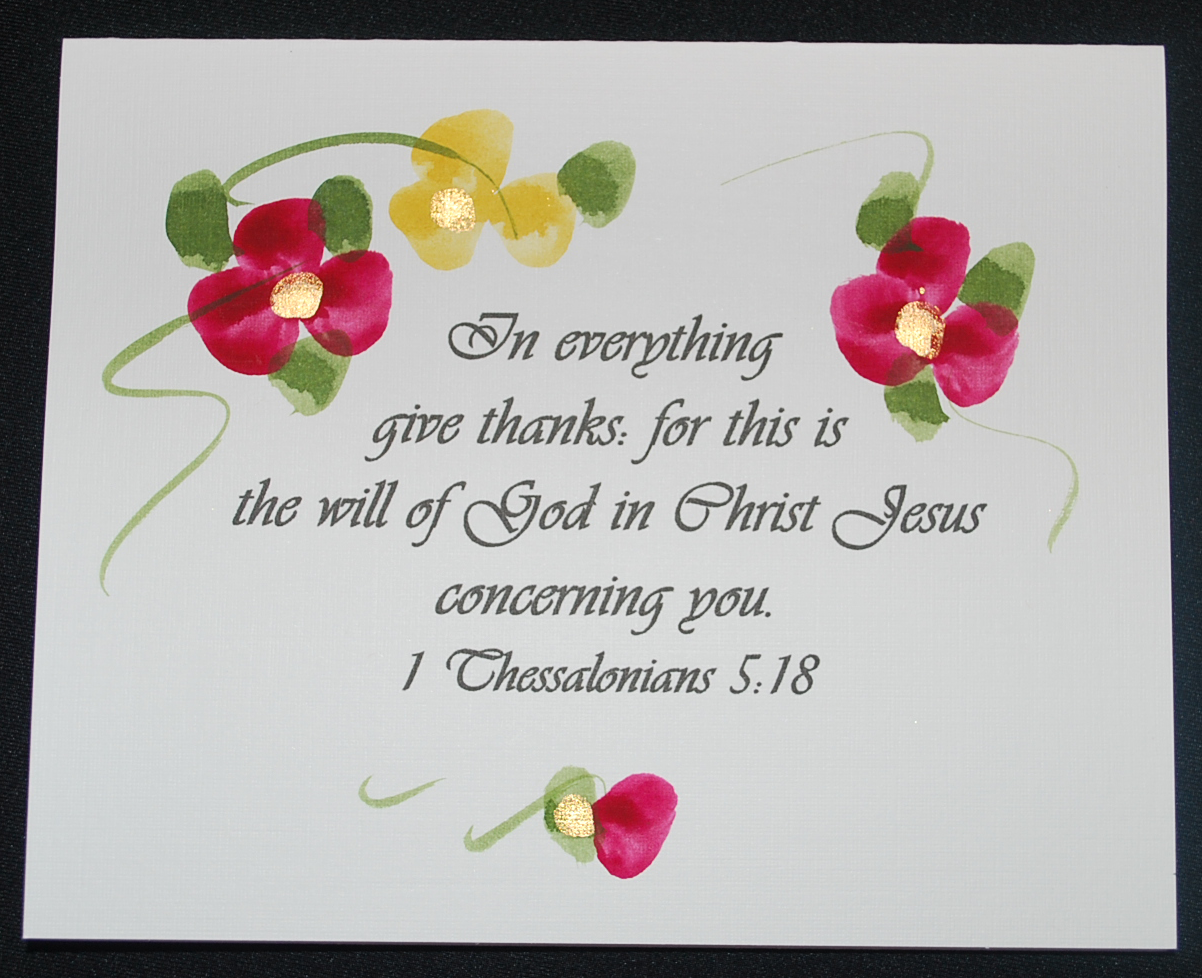 1 thess 5 18 floral in everything give thanks 10 cards cards by thanks photo cards